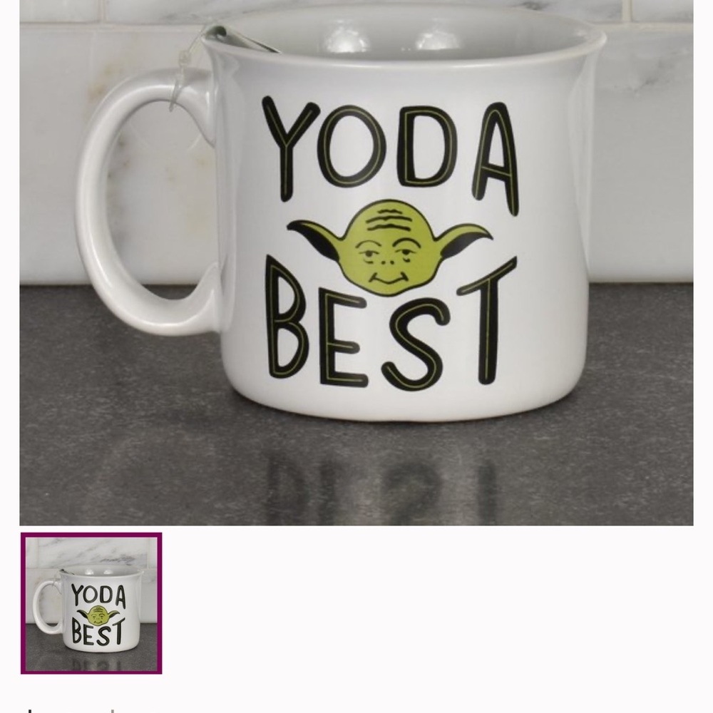 Star Wars Yoda Green and White Ceramic Mug
